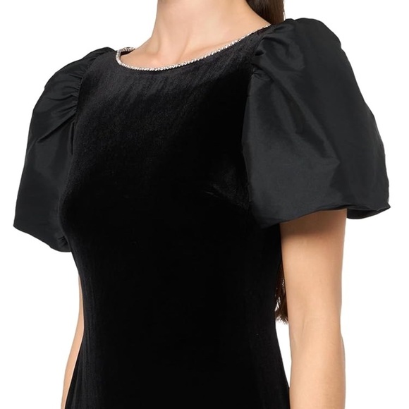 🖤 KARL LAGERFELD PARIS Elegant Black Puff Sleeve Dress - Picture 10 of 16